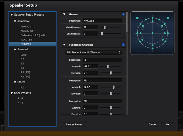 Sound Particles Speaker Setup